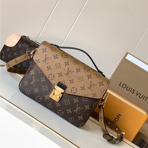 Louis Vuitton Tan and Brown Monogram Crossbody Bag
